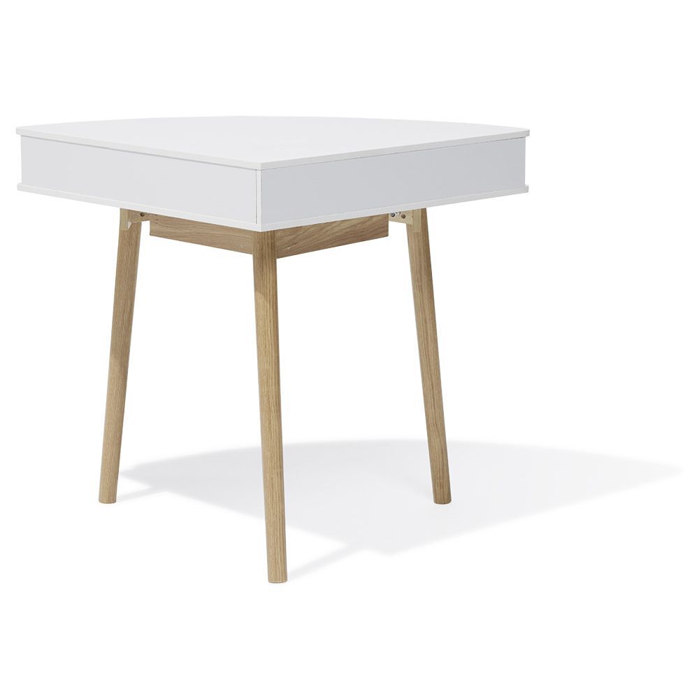 Bureau d'angle Lida blanc naturel - 70x70xH76cm