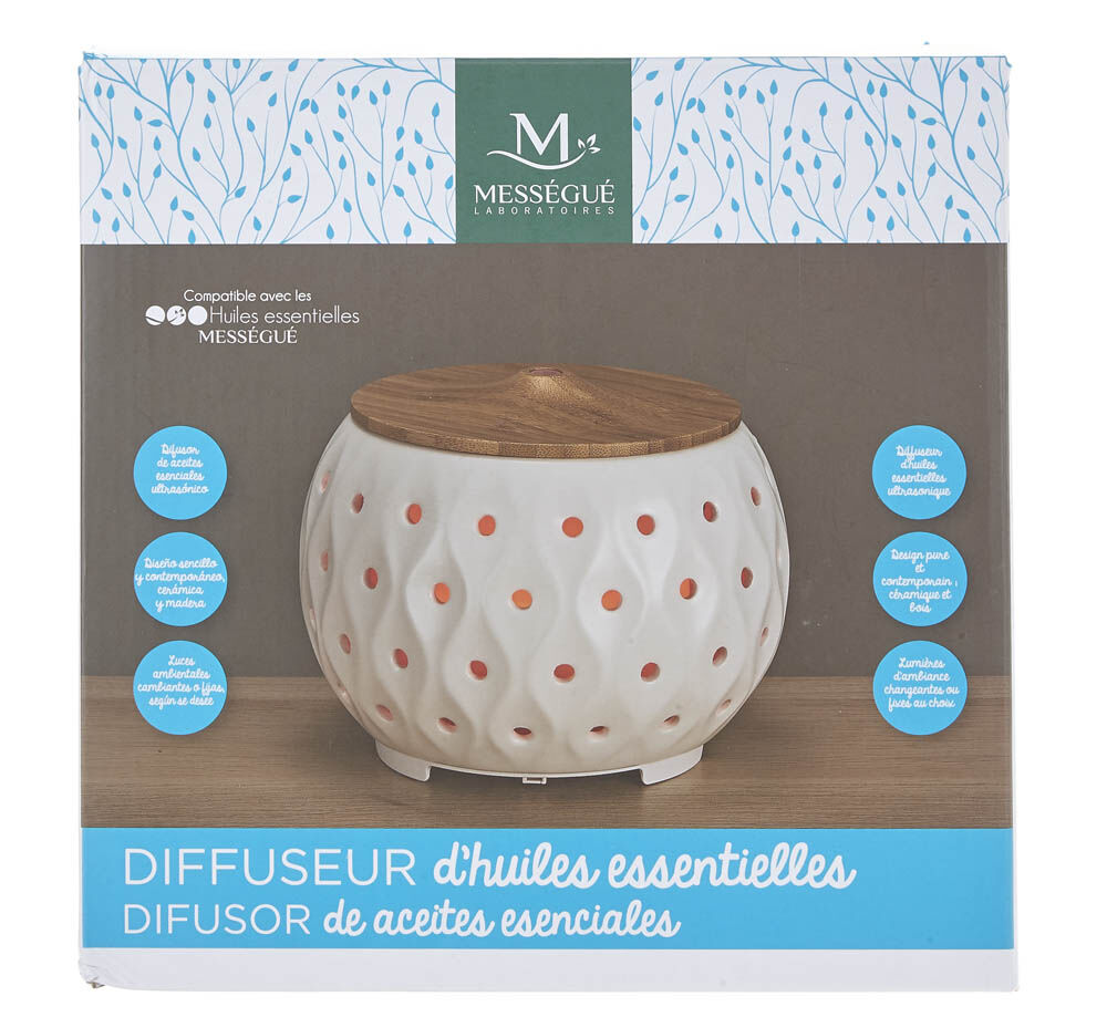 Diffuseur d'huiles essentielles ultrasonique Mességué 200 ml