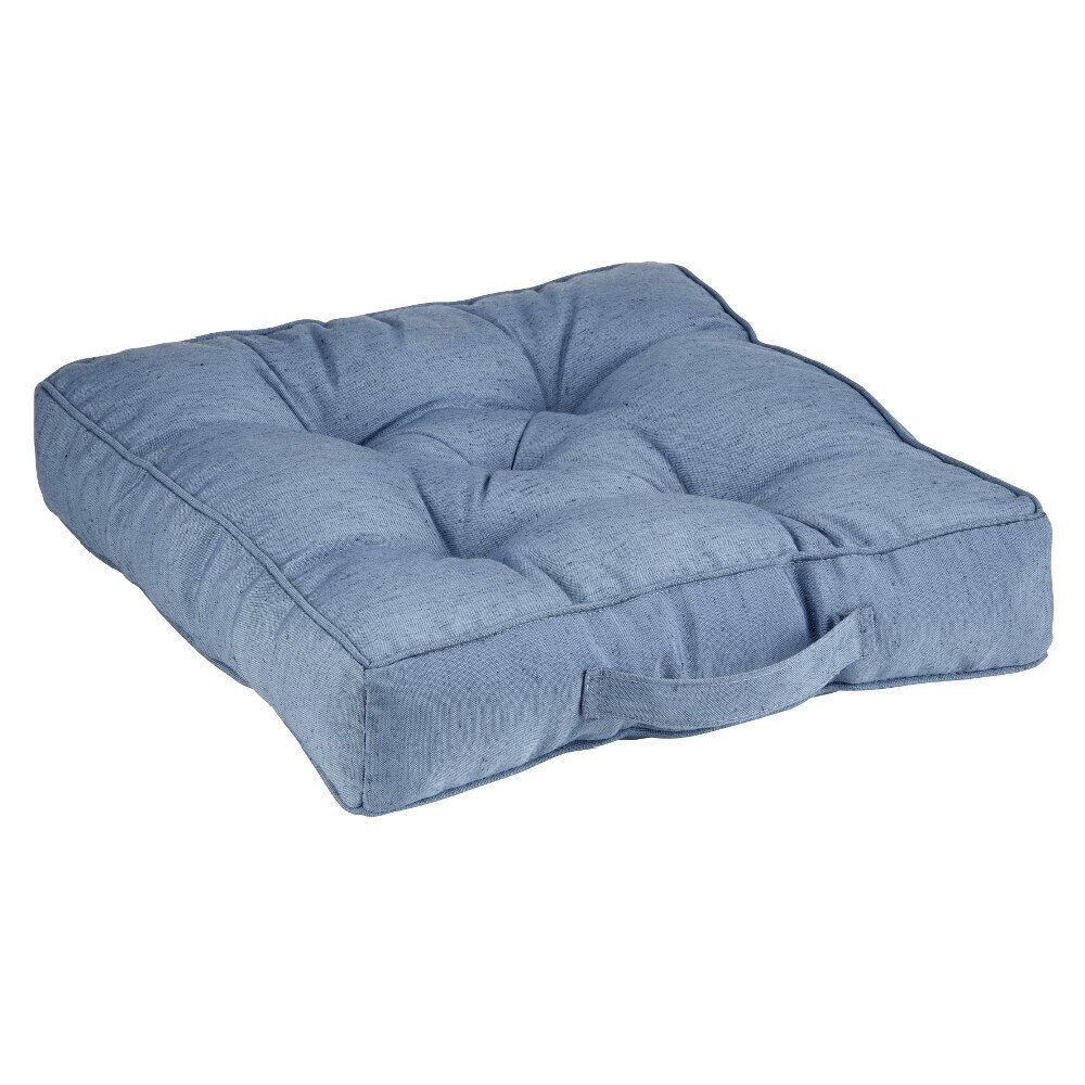 Coussin de sol carré bleu