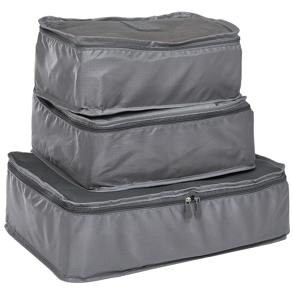 Organisateur de valise x6 polyester gris