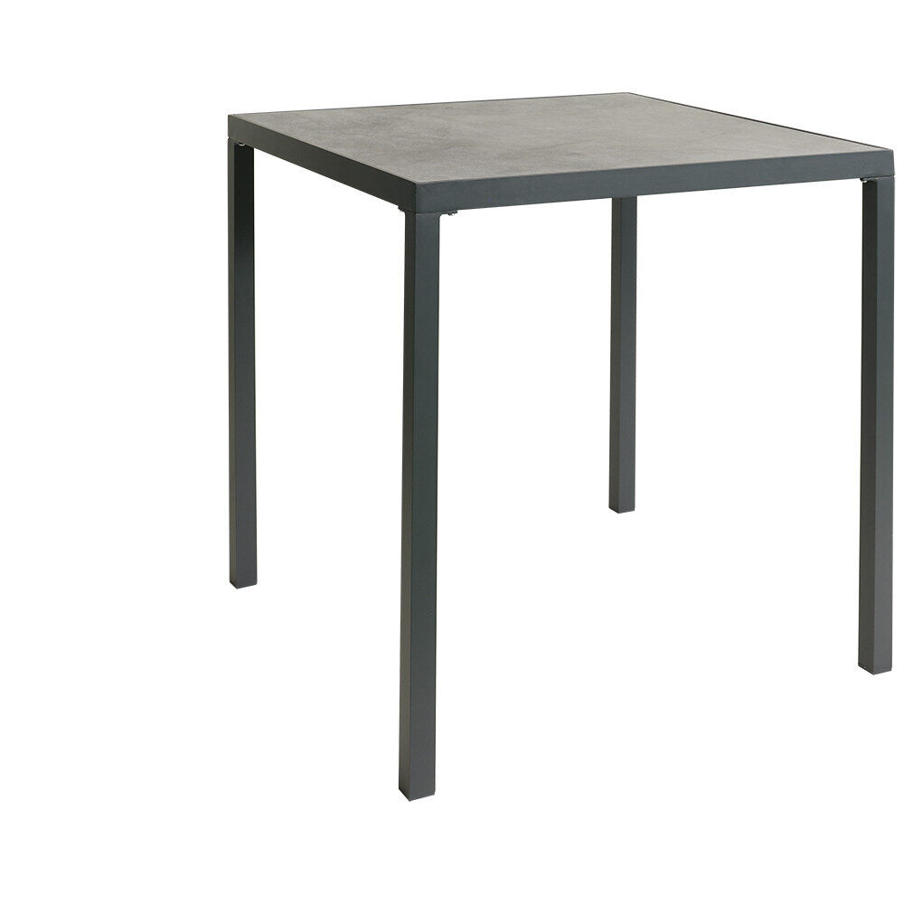 Table haute de jardin Oslow effet marbre 90x90xH.94,5 cm