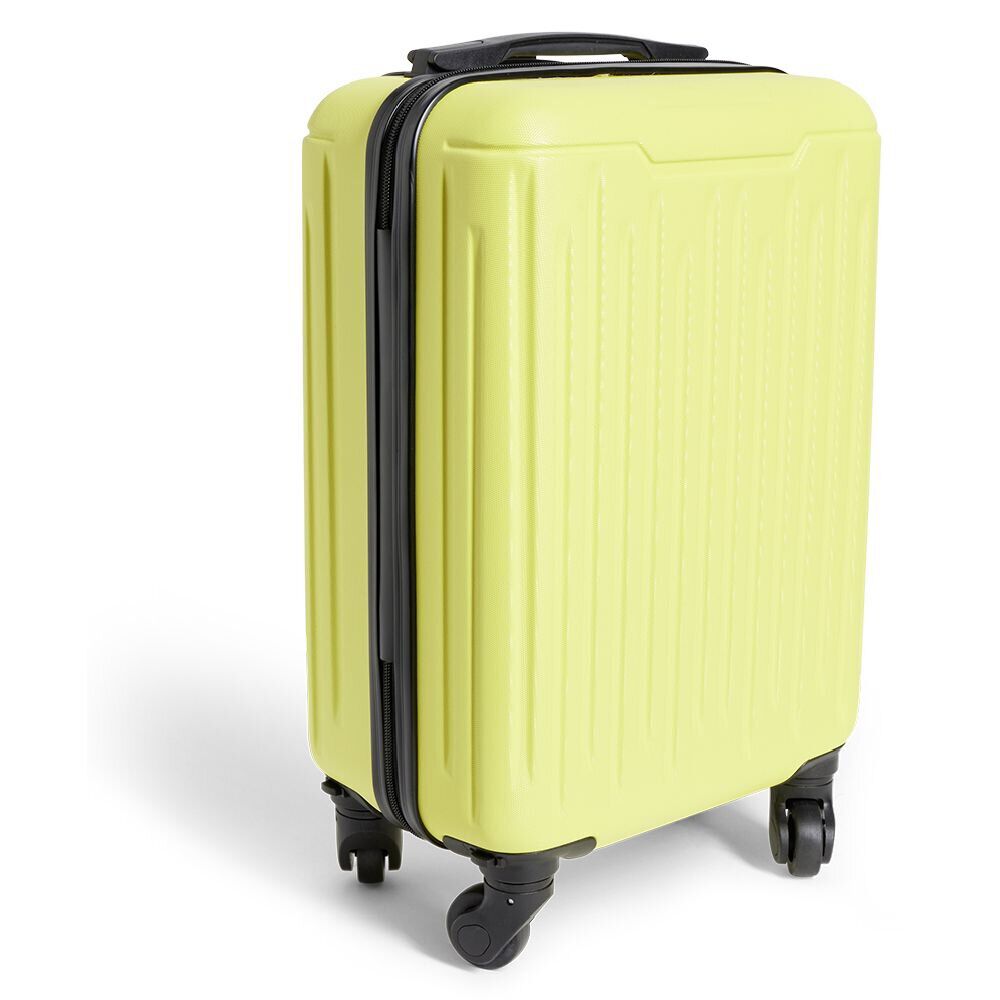 Valise cabine rigide trolley 4 roues amovibles 26L jaune