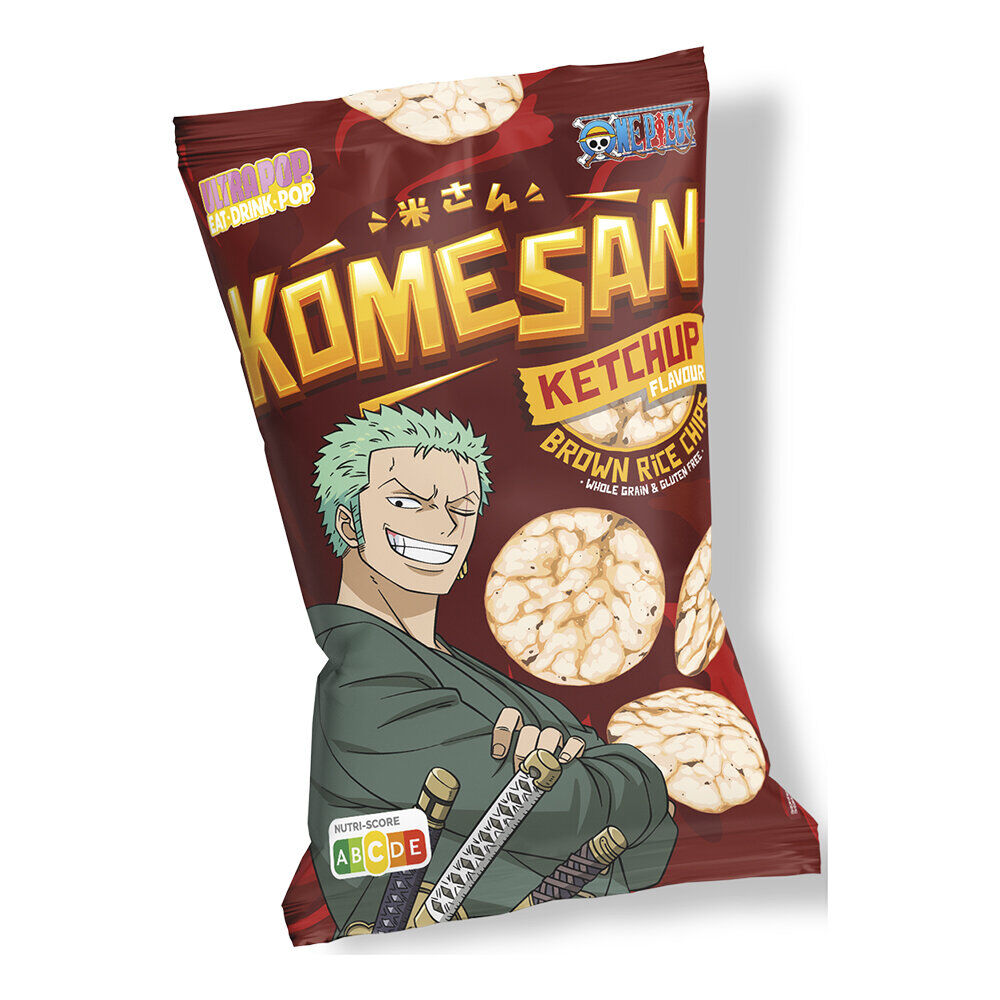Chips de riz complet Komesan goût ketchup Zoro One Piece 60g