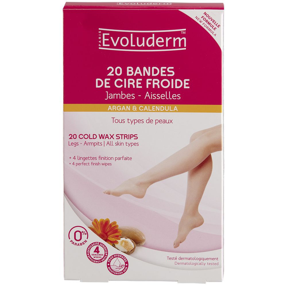 Bande de cire froide jambes et aisselles x20