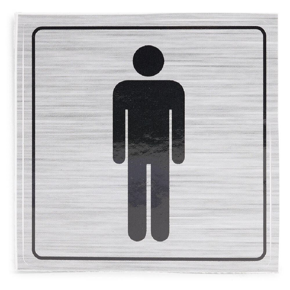 Signalétique adhésive "WC homme" - 8x8 cm