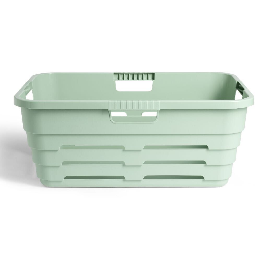 Panière à linge 32L plastique vert