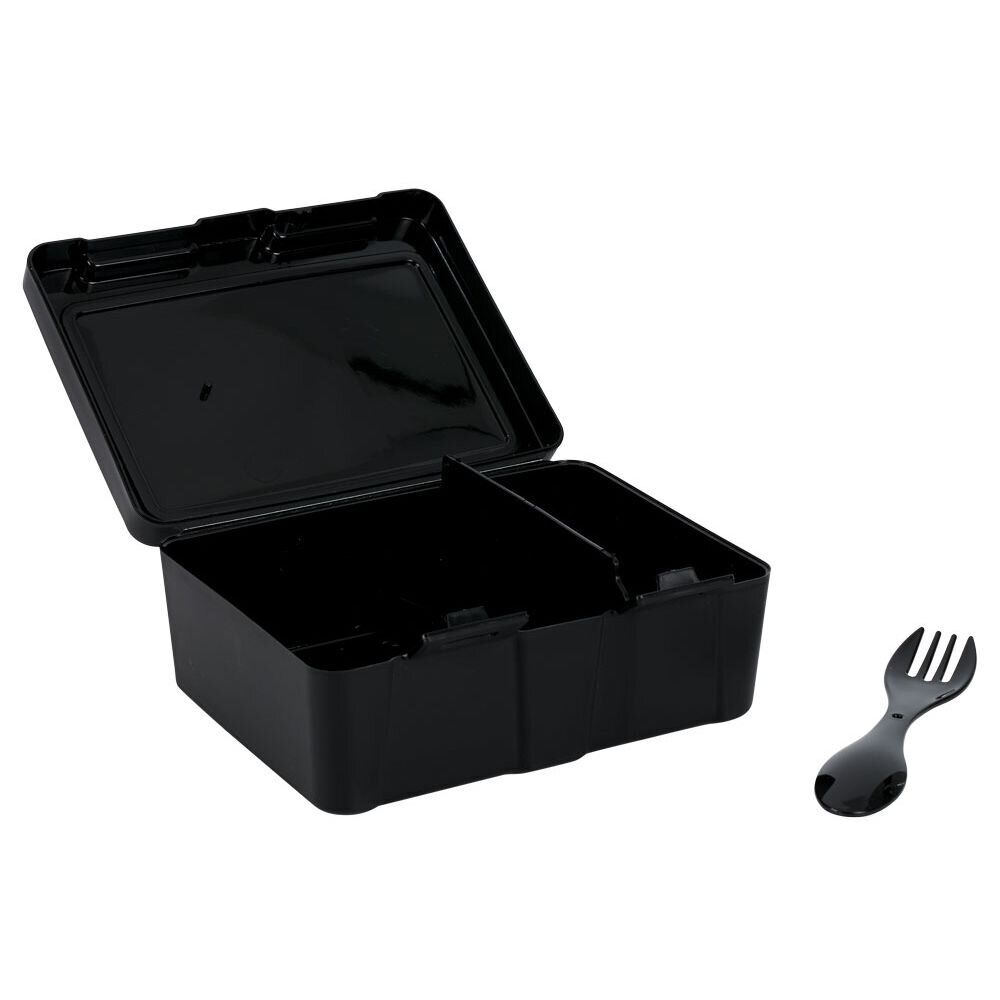 Lunch box à 2 compartiments - Boîte alimentaire en plastique noir 1L