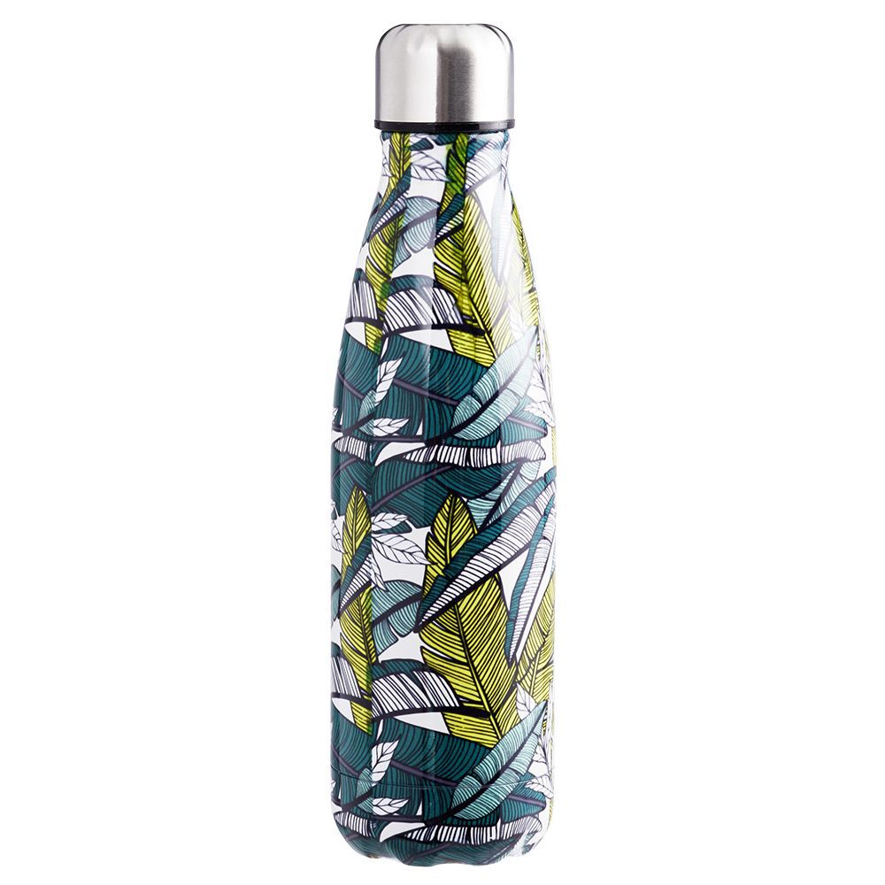 Bouteille isotherme inox imprimé tropical 500 ml