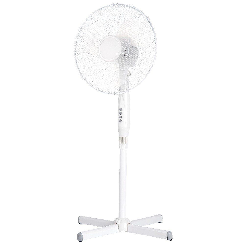 Ventilateur sur pied blanc