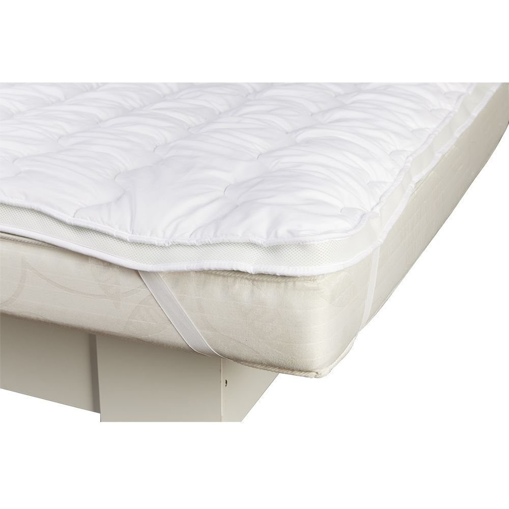 Surmatelas 2 places 160x200 cm blanc