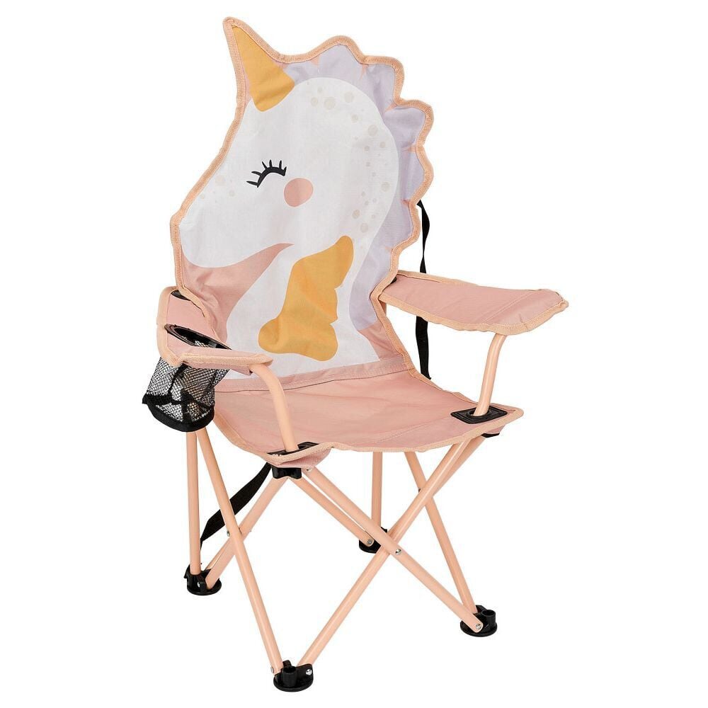 Chaise de camping licorne acier et polyester 55x34xH75cm