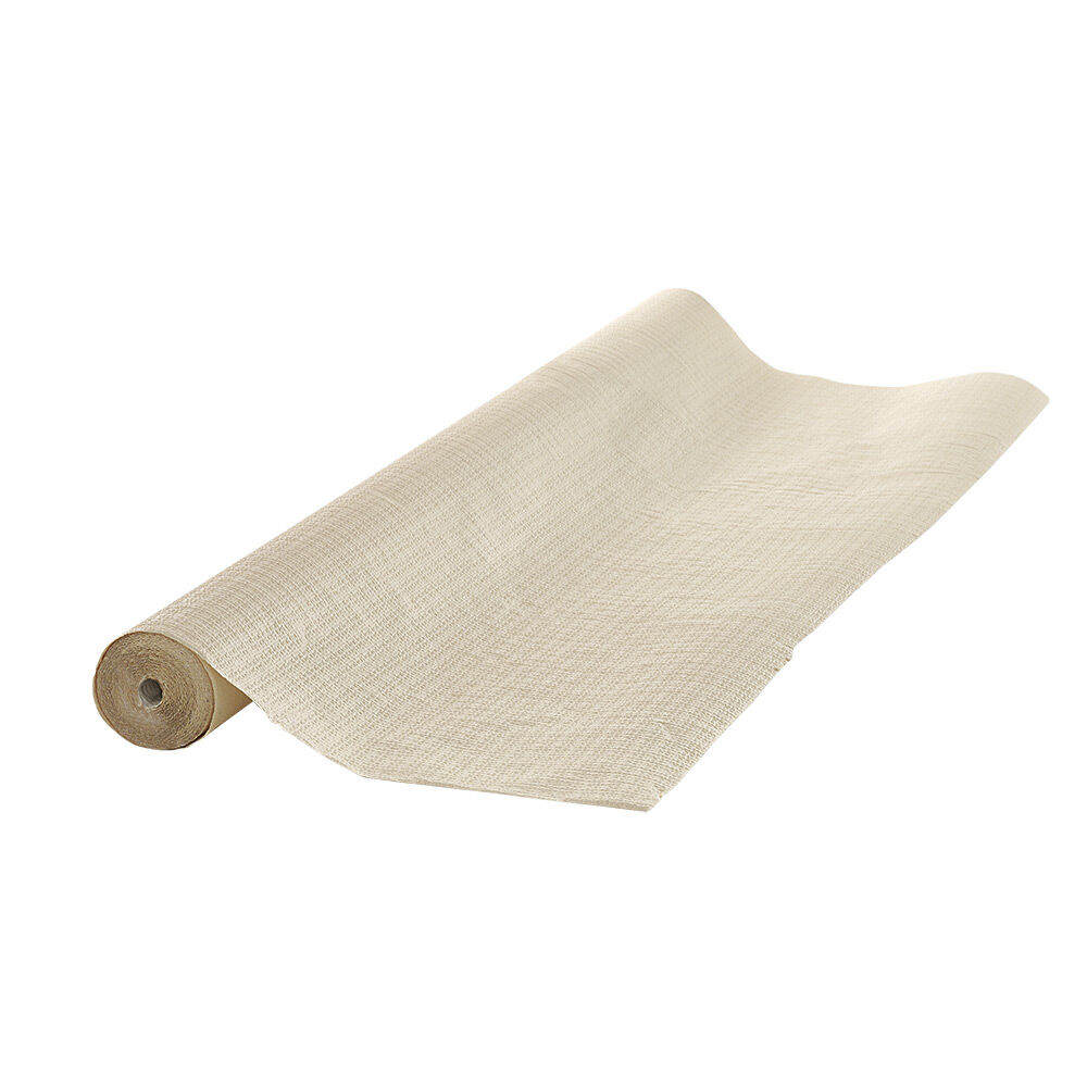 Nappe gauffrée blanc lin en papier 20 m