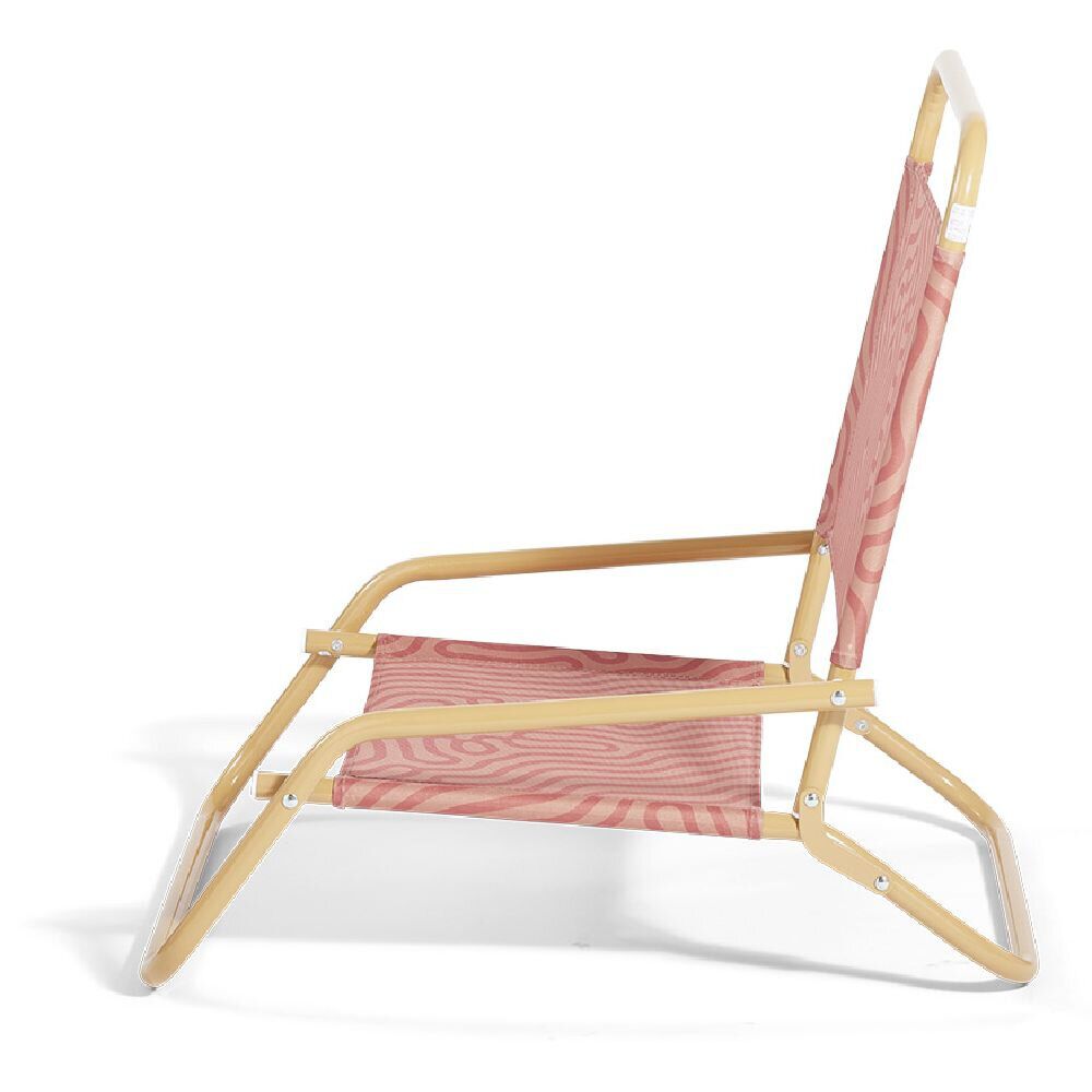 Chaise de plage rouge à motifs 62x51xH61cm