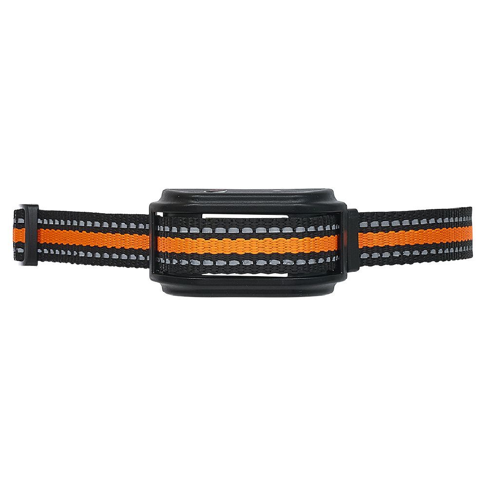 Collier de dressage étanche sonore vibration noir et orange pour chien