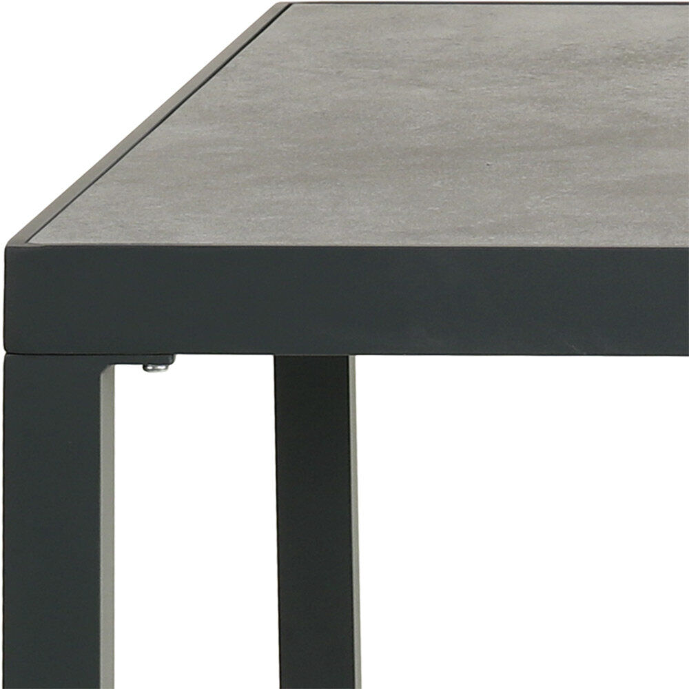 Table haute de jardin Oslow effet marbre 90x90xH.94,5 cm