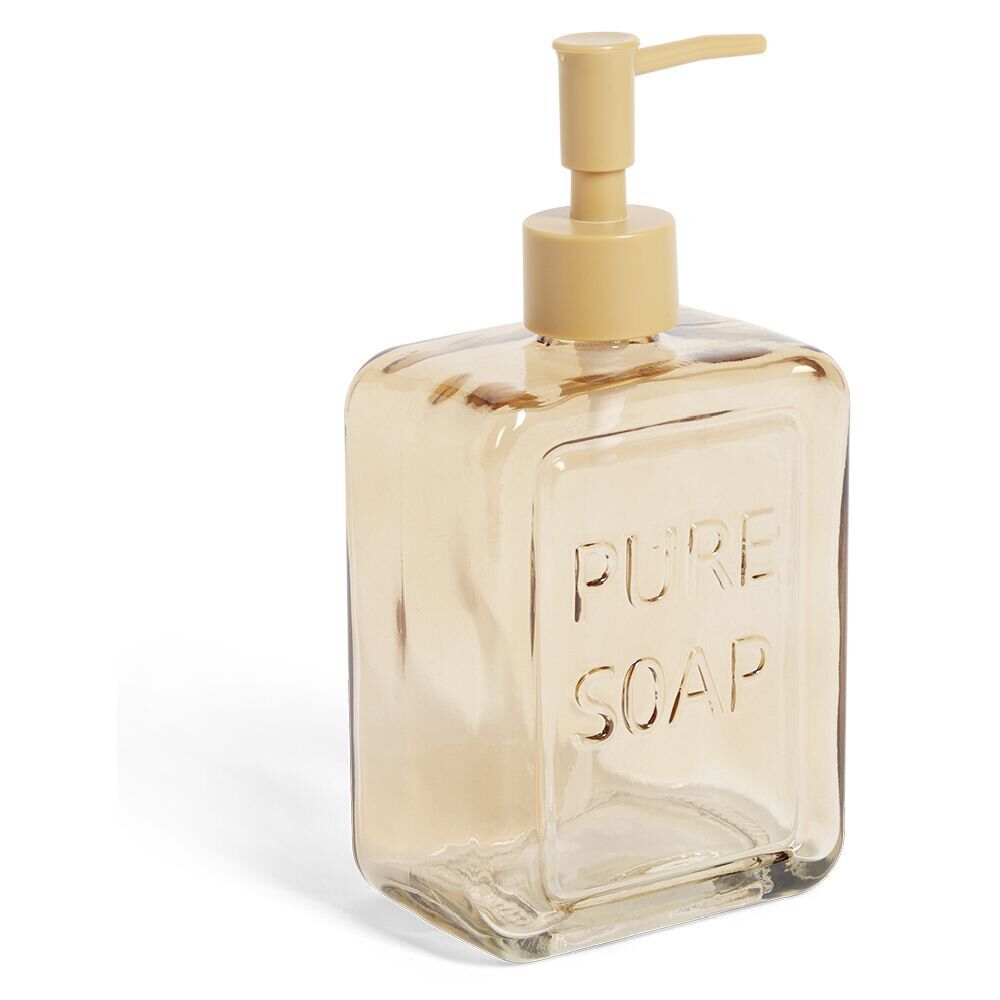 Distributeur à savon 500ml inscription Pure Soap en verre 4 coloris