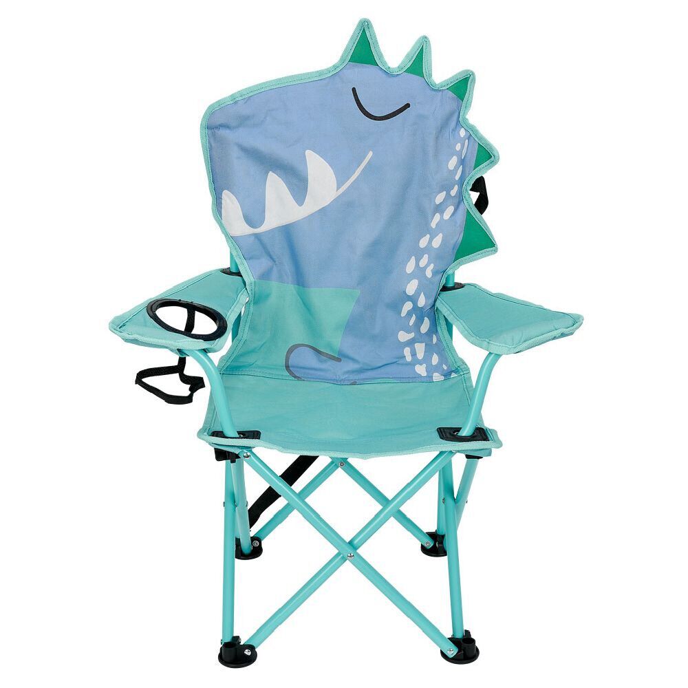 Chaise de camping dinosaure acier et polyester 55x34xH75cm