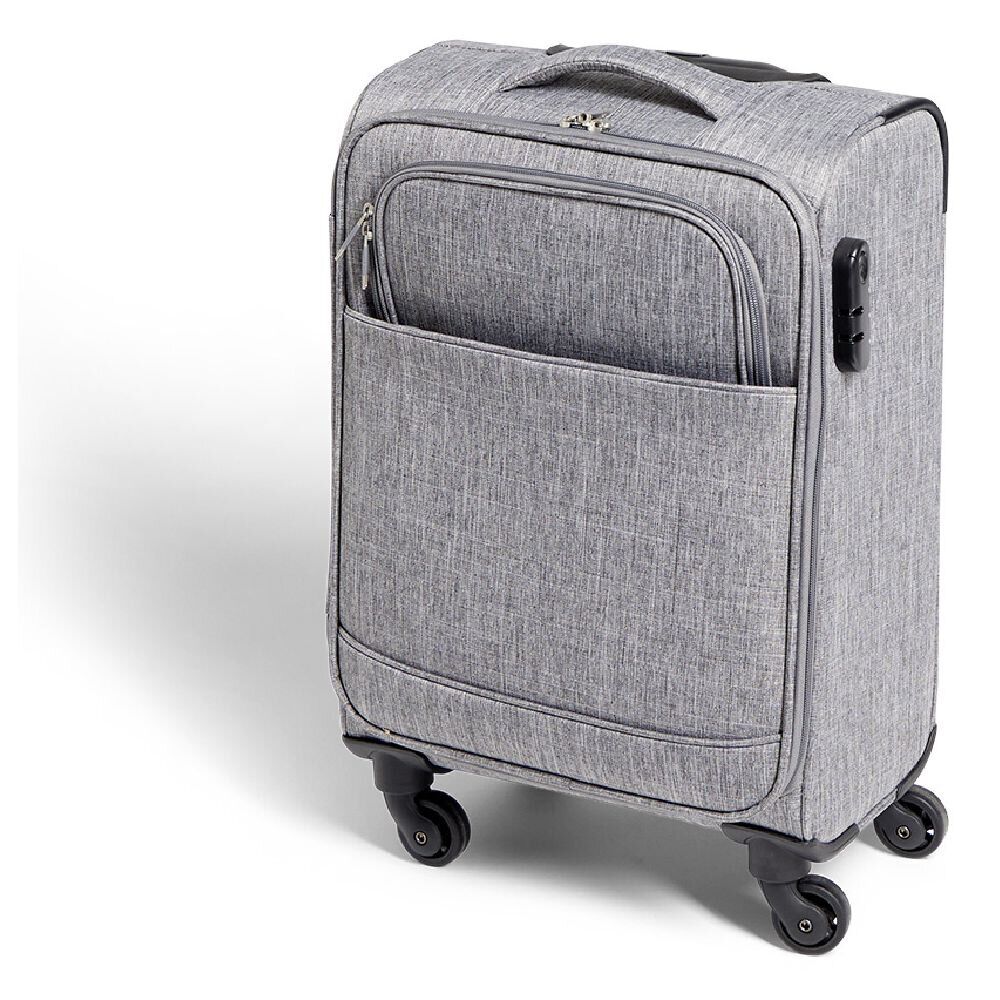 Valise cabine souple 30L polyester gris 35x21,5xH55cm