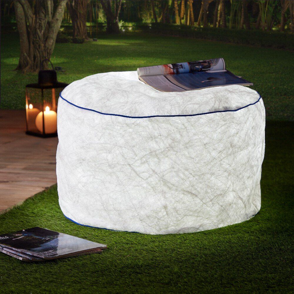 Pouf lumineux gonflable blanc