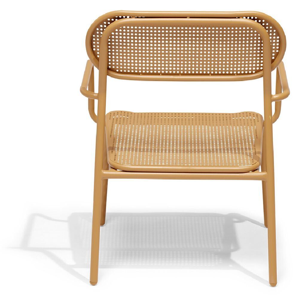 Chaise basse de jardin Faro empilable métal rouille 56x56xH75cm