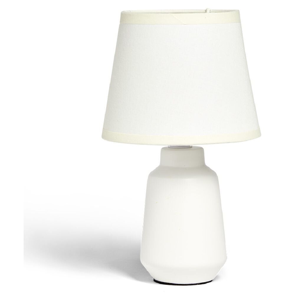 Lampe à poser en céramique avec abat-jour tissu blanc Ø14,2xH24,5cm