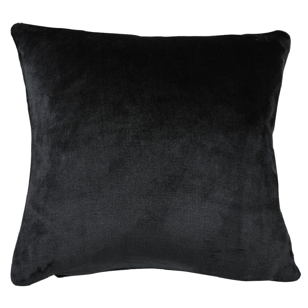 Housse de coussin 40x40cm polyester effet velours - 3 coloris