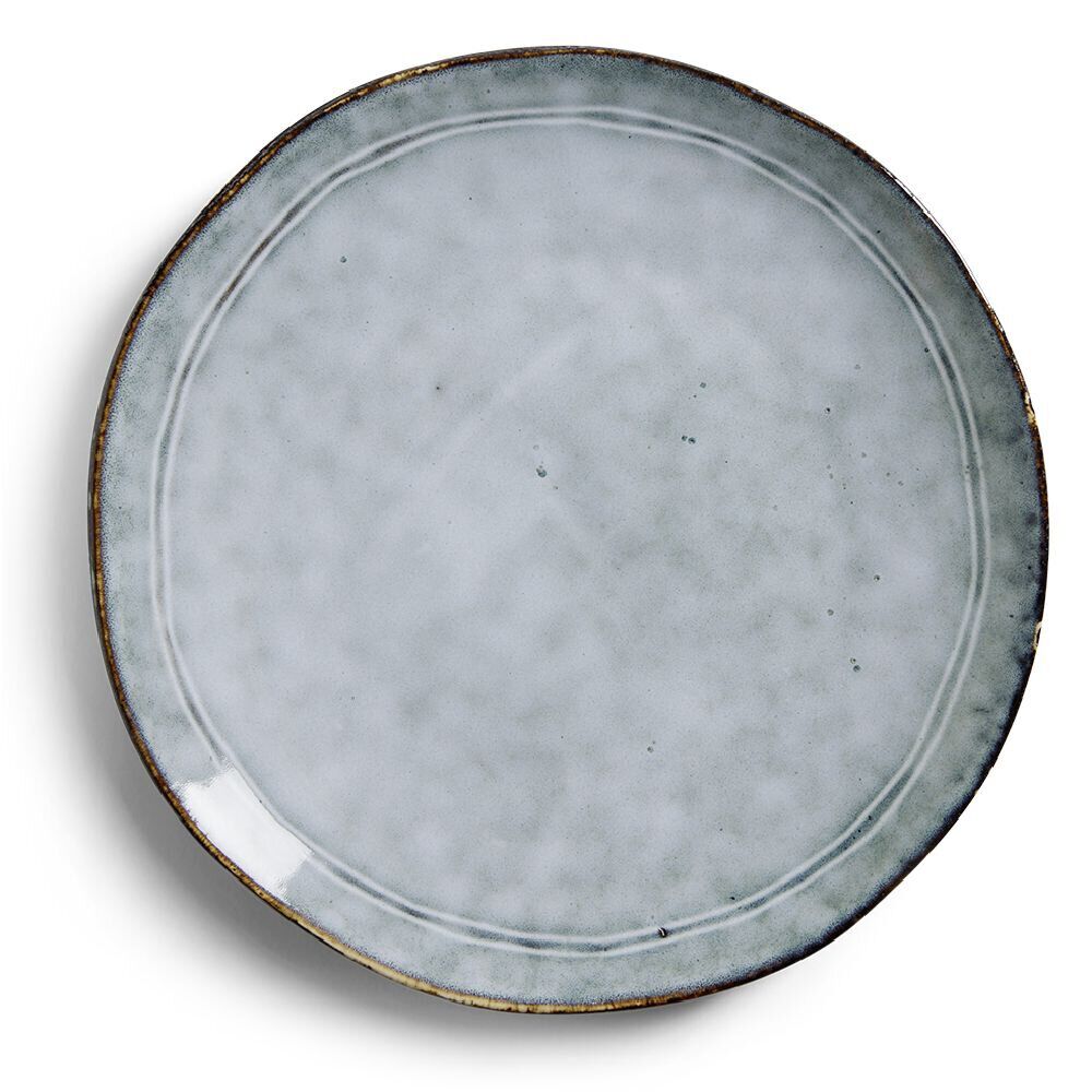 Assiette plate grès cuivré Ø26cm