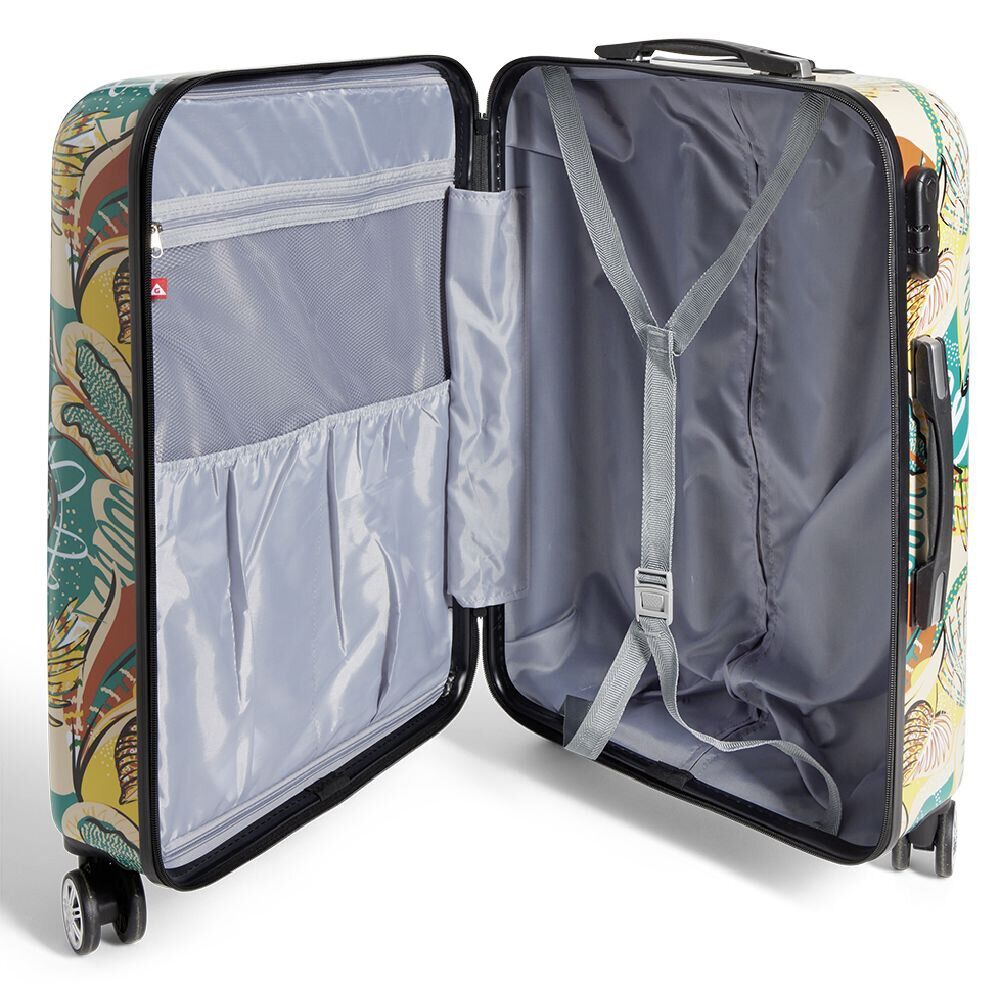 Valise cabine rigide trolley 4 roulettes 37L feuillage multicolore