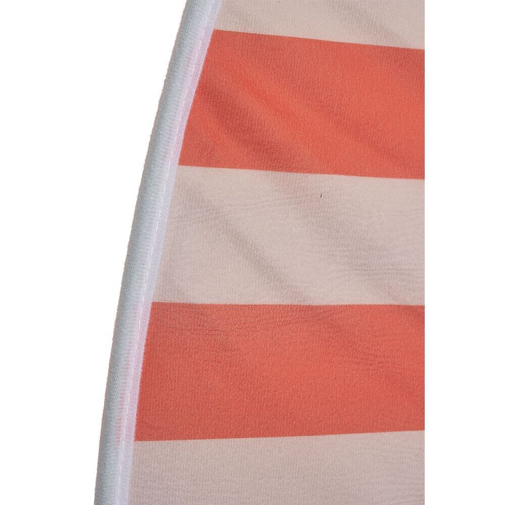 Matelas de plage pop-up rayé orange et blanc Ø150cm