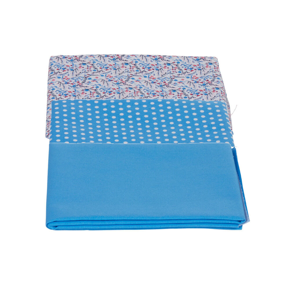 Coupon de tissu 46x55 cm en coton bleu