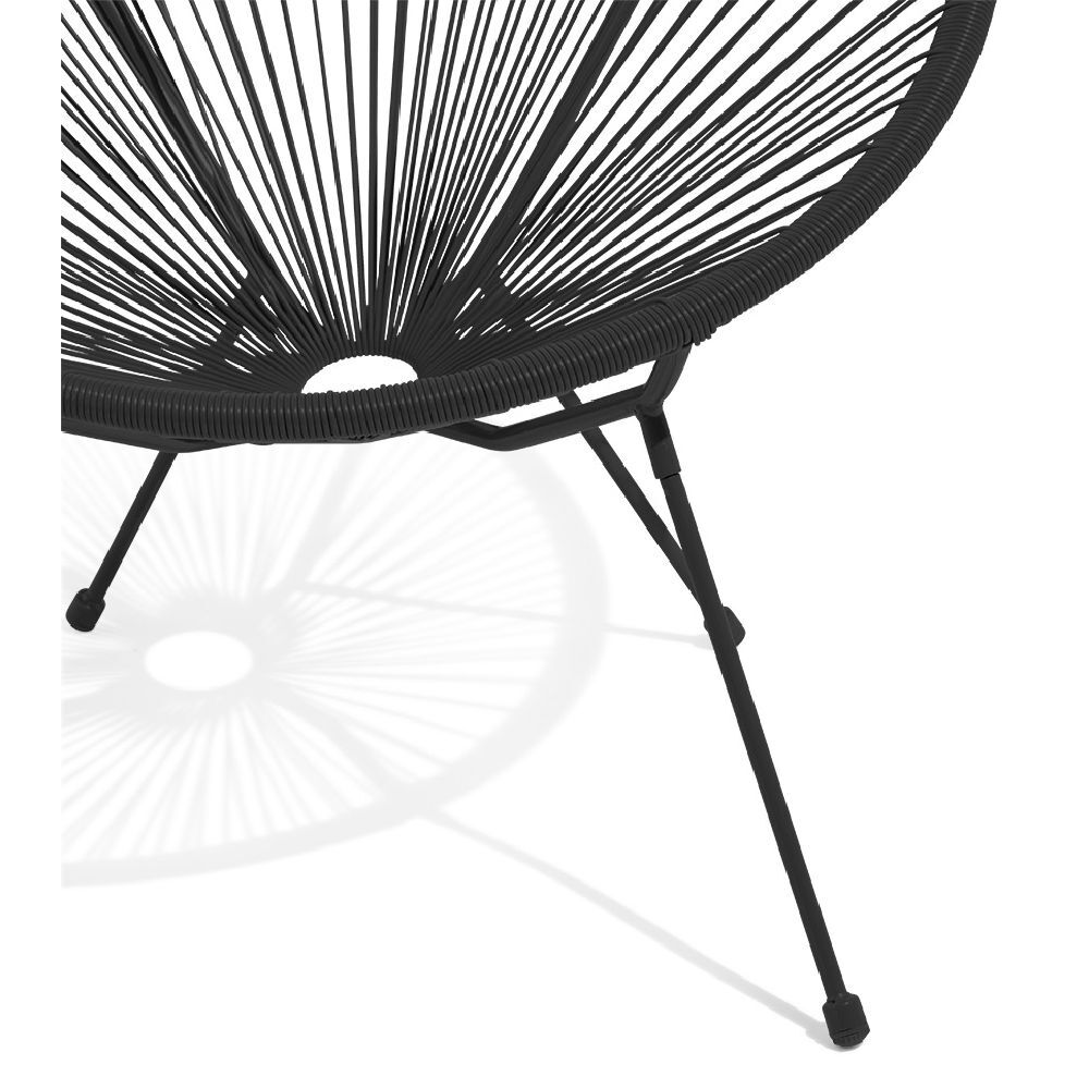 Fauteuil de jardin Urban filaire noir 85x72xH83cm