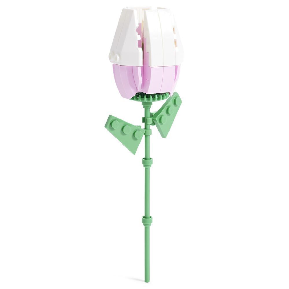 Tulipe fleur à construire H16cm 70 pièces - 4 modèles