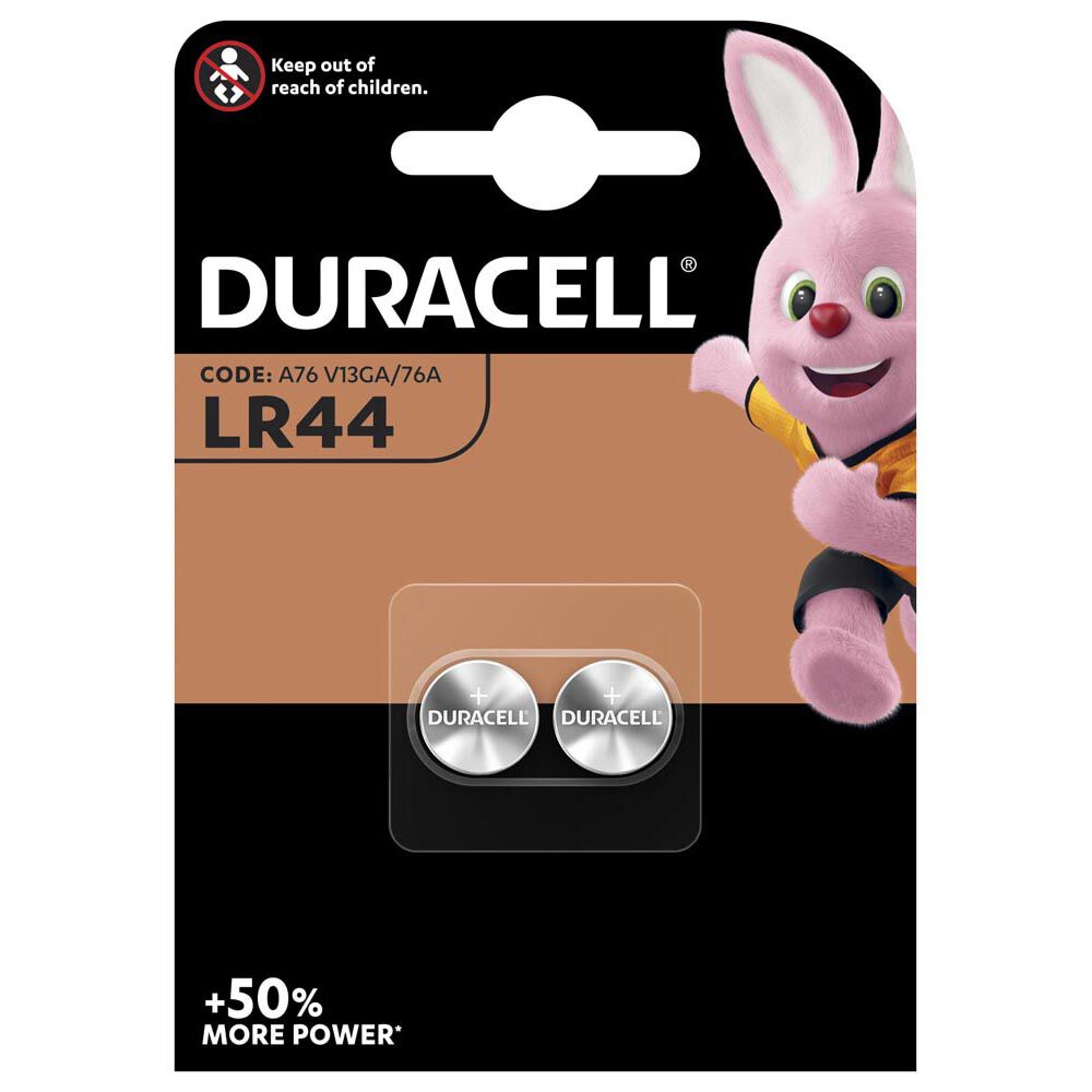 Pile Duracell alcaline SPE LR44 1,5 Volts, 76A/A76/V13GA - Lot de 2