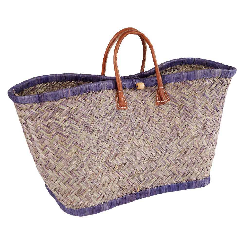 Panier de plage en fibre naturelle