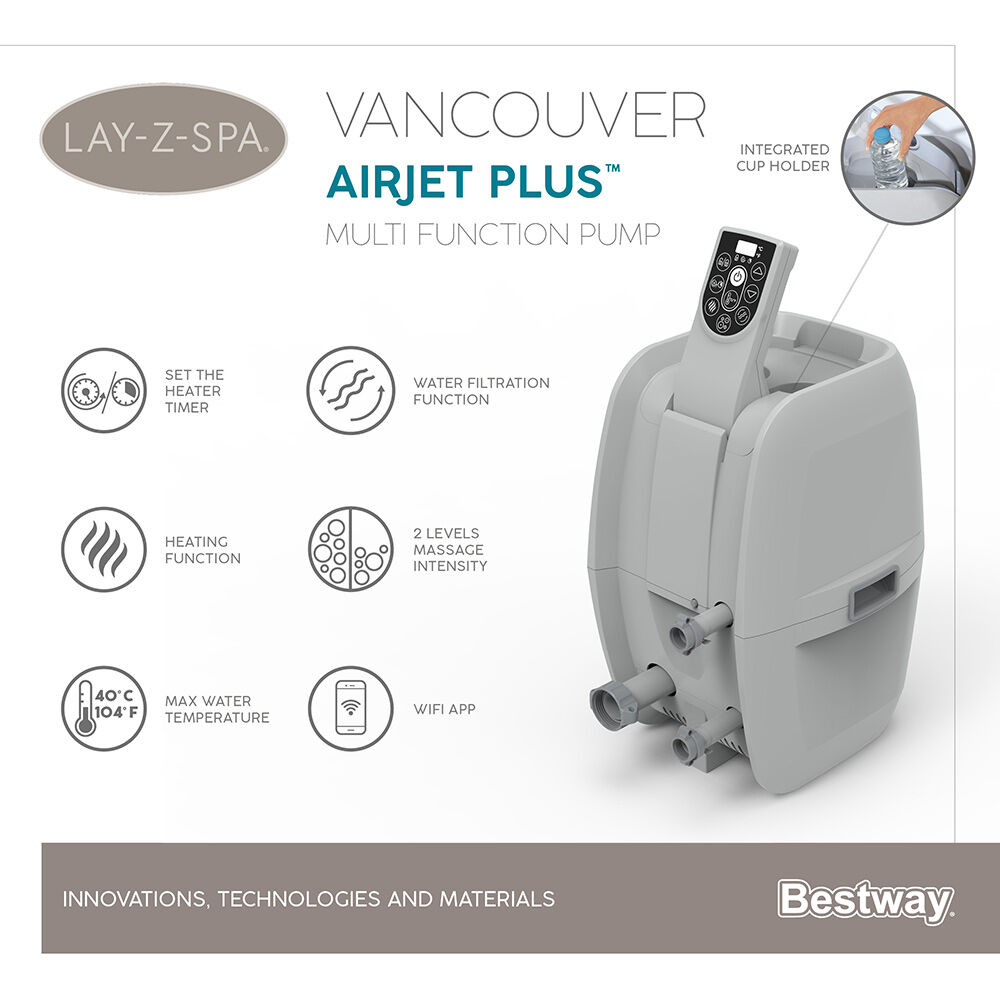 Spa gonflable rond Lay-Z-Spa® Vancouver Airjet Plus™ Bestway 3/5pers