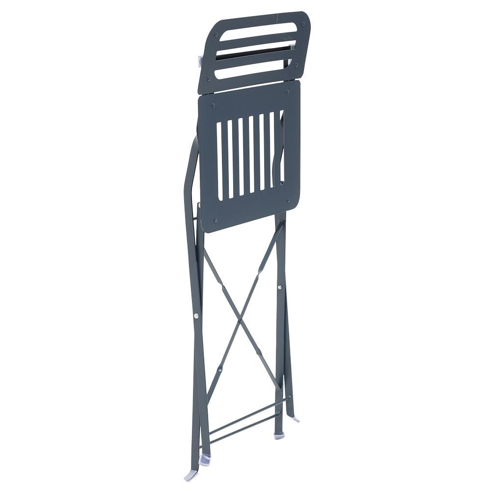 Chaise de jardin Rio pliante métal gris 41x45xH82cm