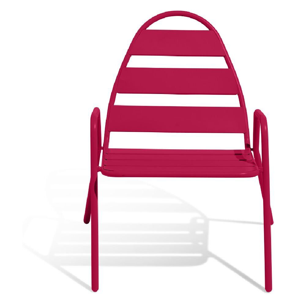 Fauteuil de jardin Fun métal rouge 68x71xH76cm