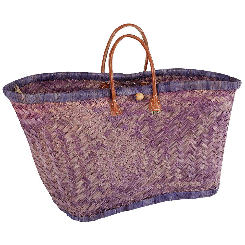 Panier de plage en fibre naturelle