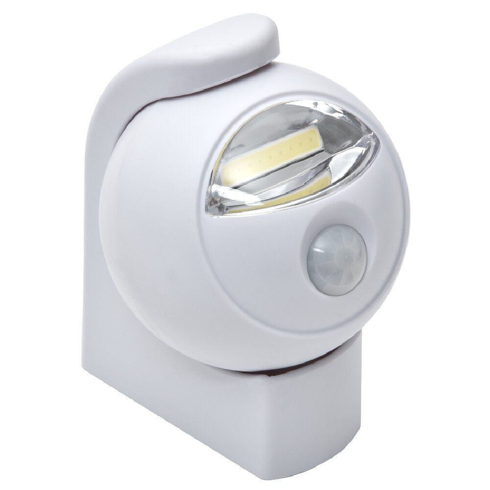 Lampe LED détecteur de mouvements sans fil blanche