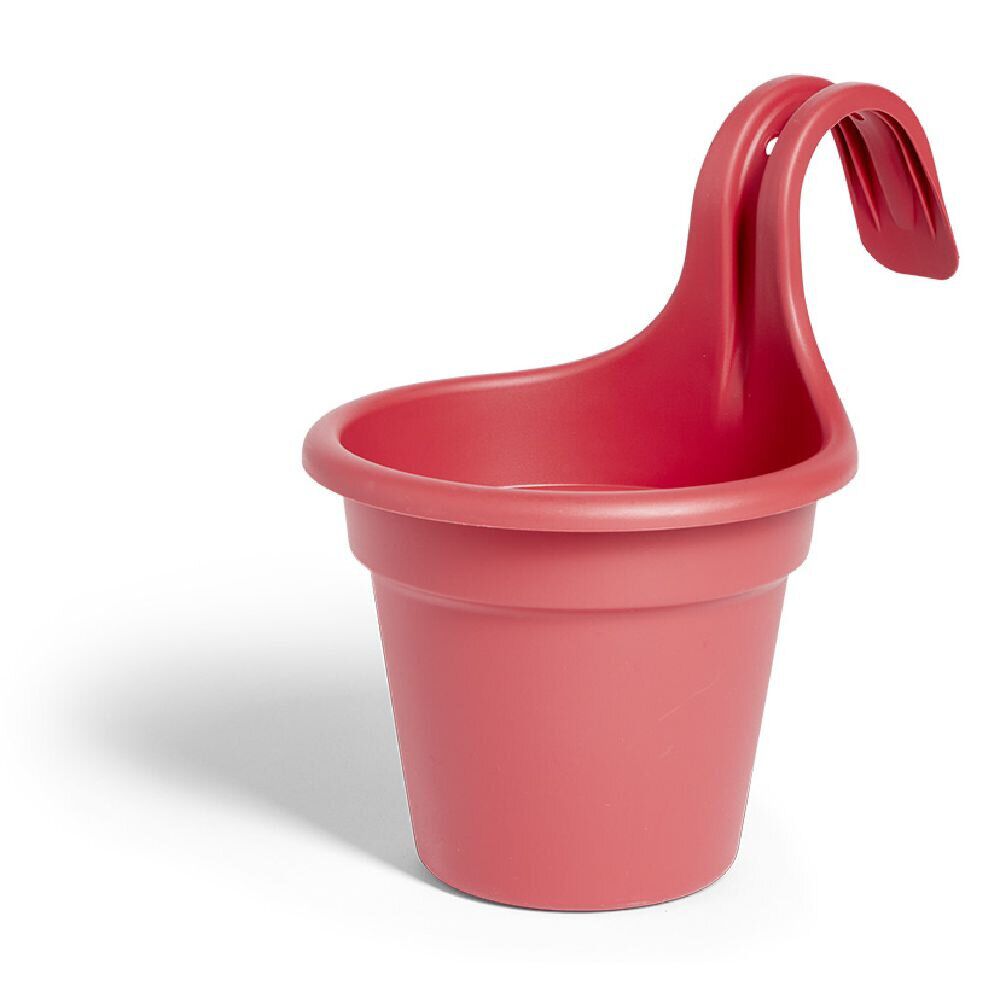 Pot à suspendre Ø18cm plastique rouge
