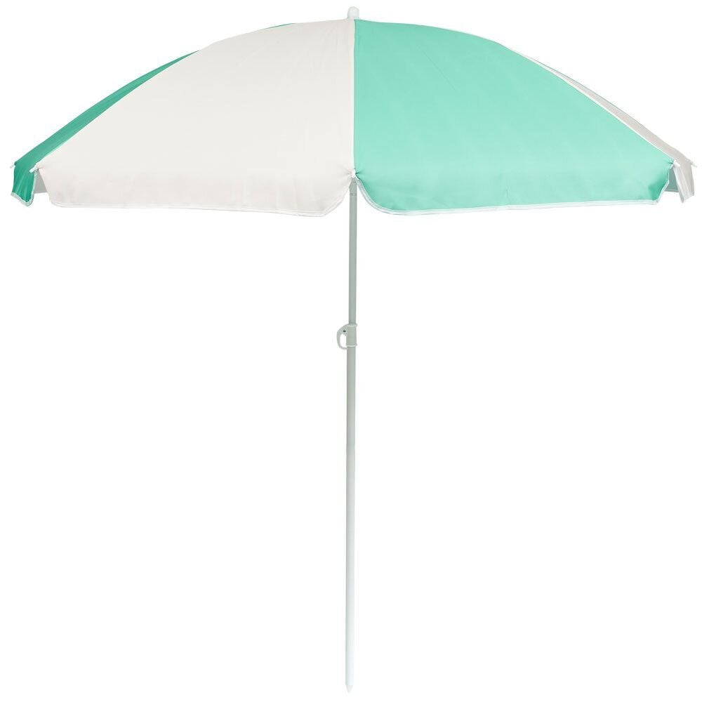 Parasol de plage Funky blanc et vert Ø160xH195cm