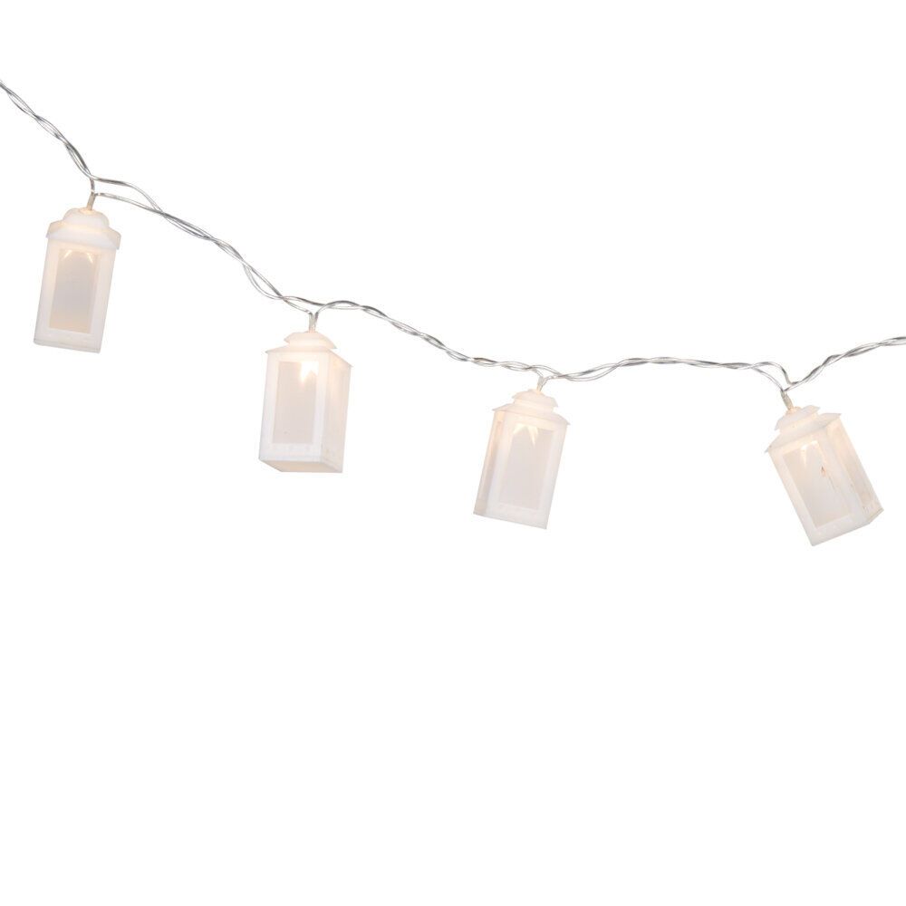 Guirlande électrique 10 lanternes blanc