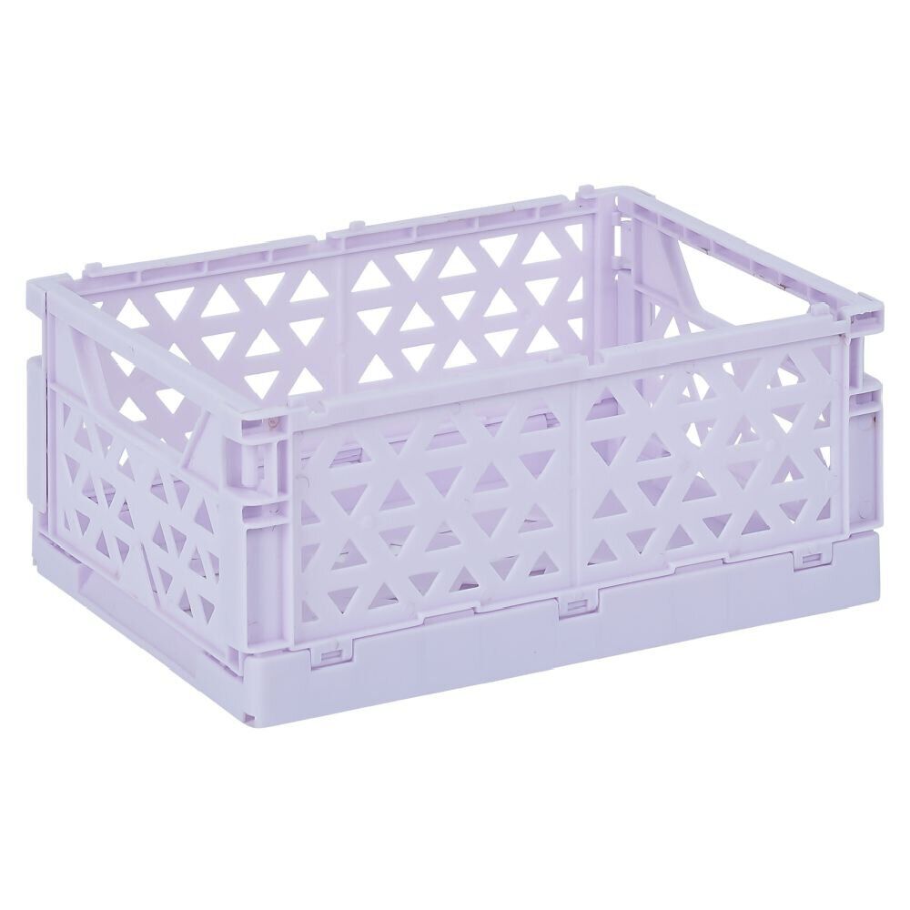 Caisse pliable violet pastel 3,4L - 24x17xH10cm