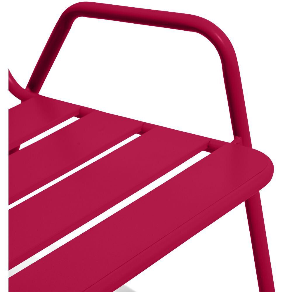 Fauteuil de jardin Fun métal rouge 68x71xH76cm