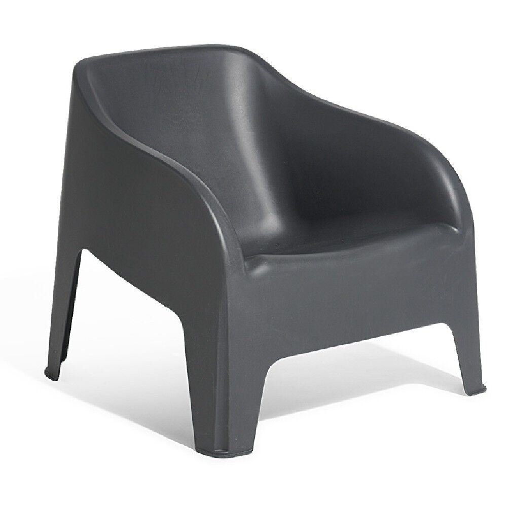 Fauteuil moderne Gary gris anthracite