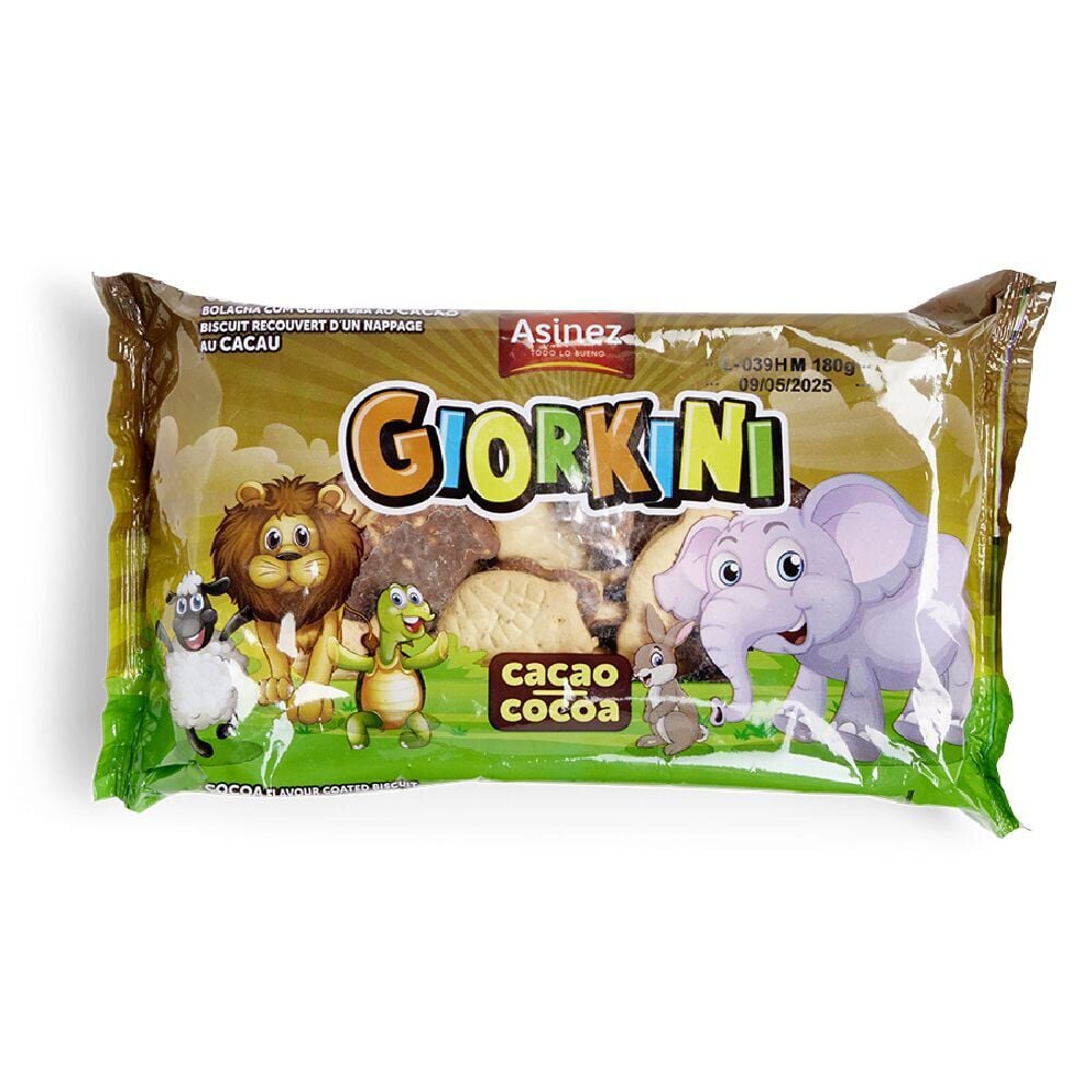Biscuits animaux au chocolat Giorkini 180gr