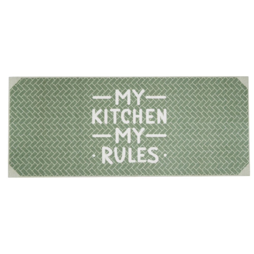 Tapis de cuisine inscription My Kitchen My Rules 120x50cm