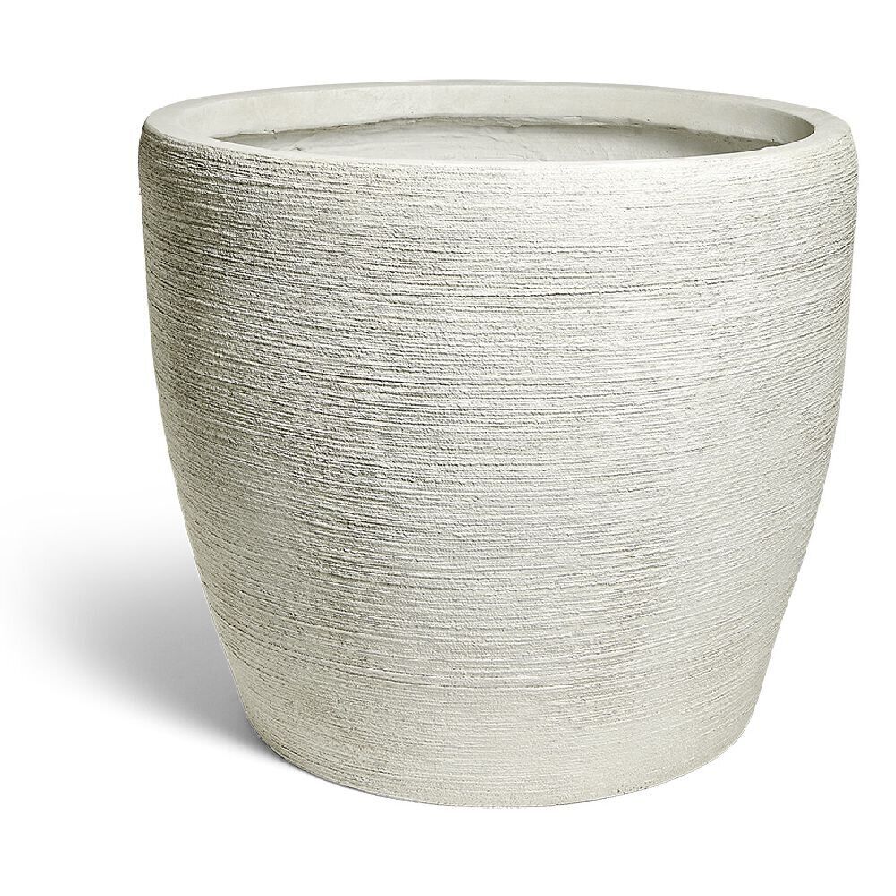 Pot fibre d'argile blanc Ø55xH50cm