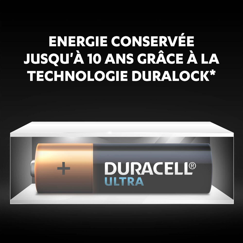 Pile alacaline Duracell Ultra AA 1,5 Volts LR06 - Lot de 4