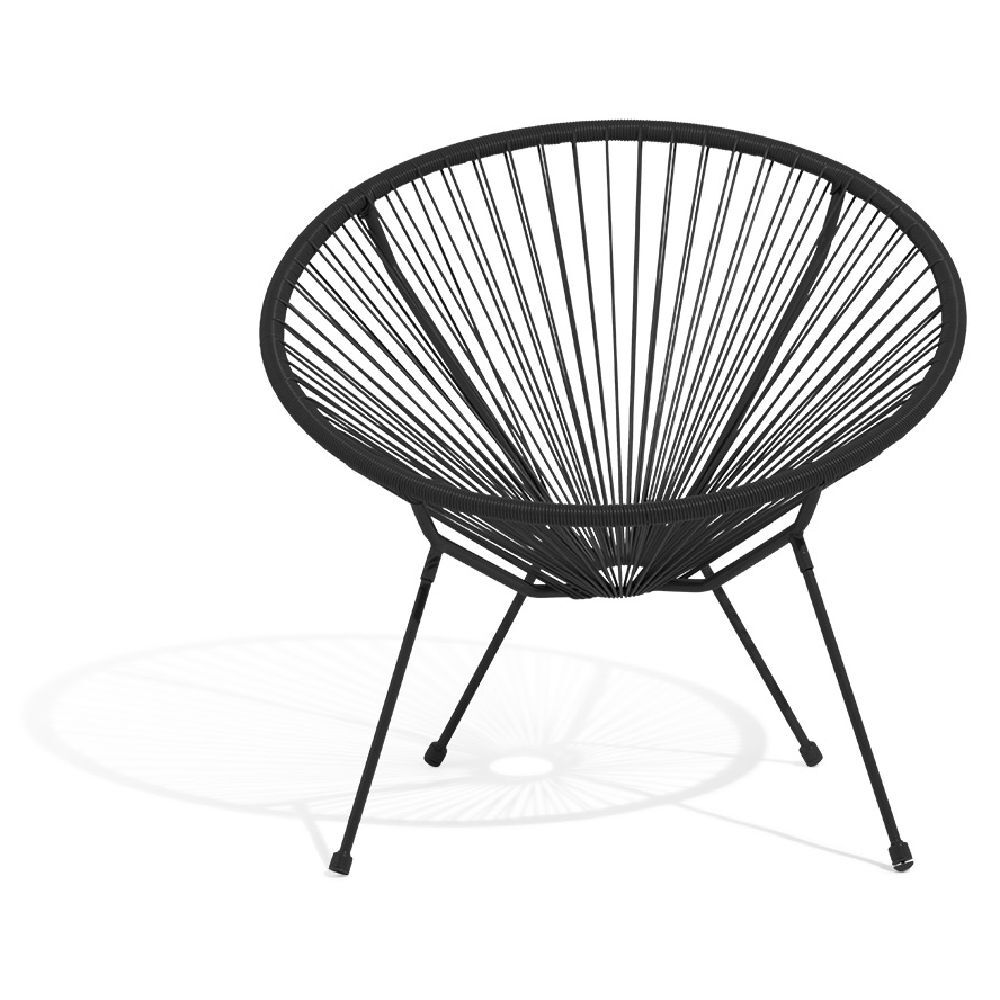 Fauteuil de jardin Urban filaire noir 85x72xH83cm